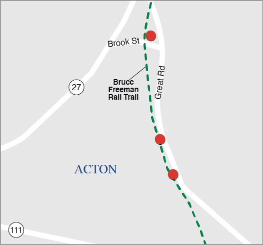 Acton: Bicycle Parking along the Bruce Freeman Rail Trail Acton: Bicycle Parking along the Bruce Freeman Rail Trail
